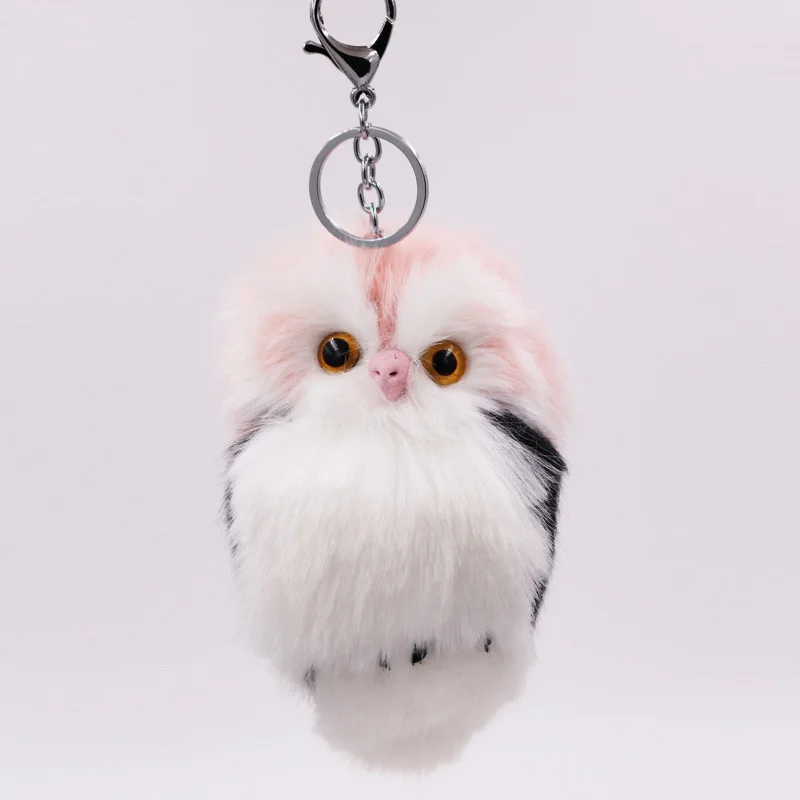 Брелки для ключей RE Cute Pompom Owl брелки с искусственным кроличьим мехом пушистые