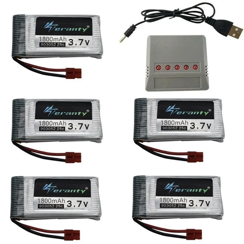 Аккумулятор lipo для дрона 3 7 в 1800 мАч KY601S SYMA X5 X5S X5C X5SC X5SH X5SW X5UW X5HW M18 H5P HQ898 H11D H11C