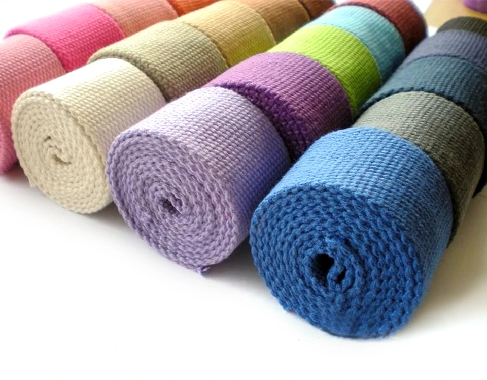 2y/lot 20mm Multi Color Bag Strap Woven Cotton Sewing Strap Belt For Shoulder Bags Handbag Garment DIY Accessories LX526