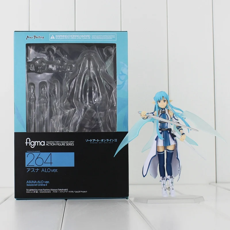 Five type Sword Art Online Kirito Sinon Kirigaya Kazuto Yuuki Asuna Asada Figma 248#241#174#264 ПВХ фигурка игрушка - Цвет: C style with box