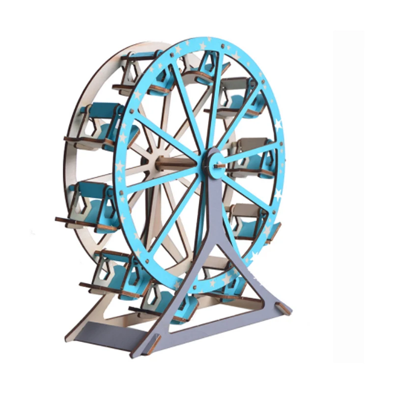 3D деревянные пазлы колесо обозрения набор для сборки детских игрушек P16 | Игрушки