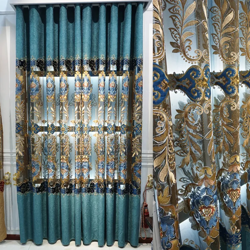 Европейские Роскошные занавески с вышивкой для гостиной кухни окна спальни|curtains