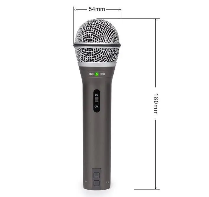 

100% Original Samson Q2u Handheld Dynamic Usb Microphone with XLR Headphones port mic for podcasting radio and YouTube videos