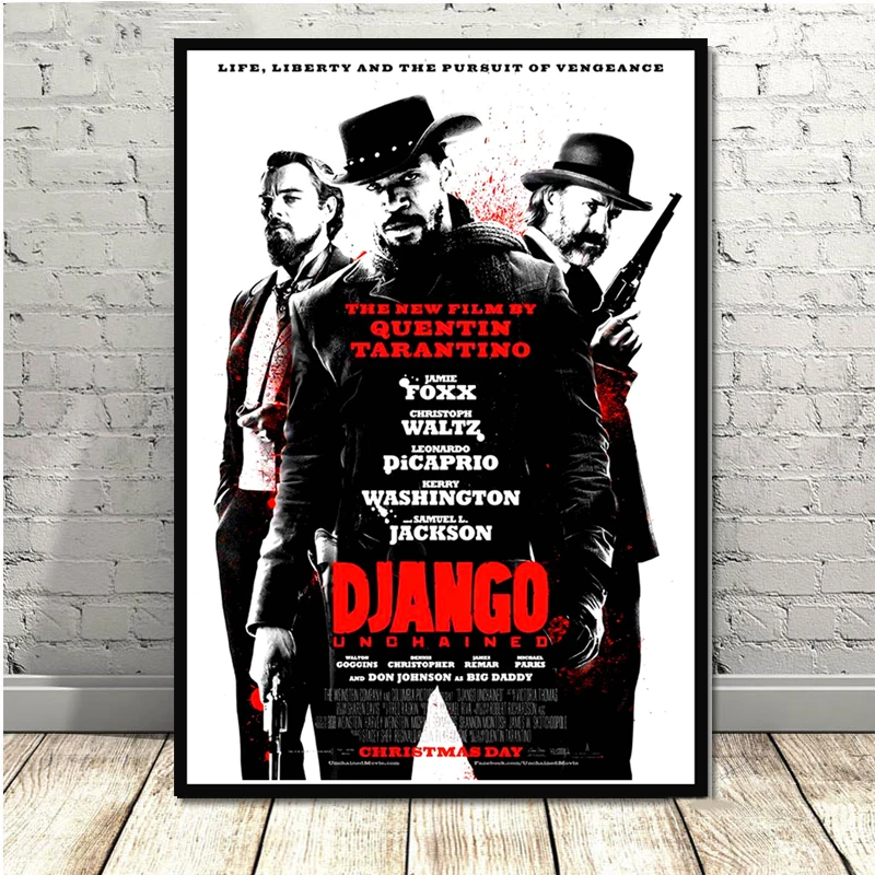 Quentin Tarantino Django незамкнутый классический постер фильмов в стиле винтаж и принты