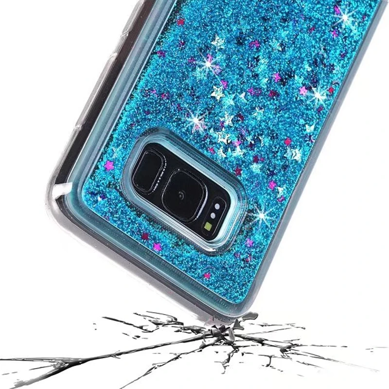 Для Samsung Galaxy S8 Плюс Мобильного Телефона Случай Роскошные Побрякушки Блеск Quicksand