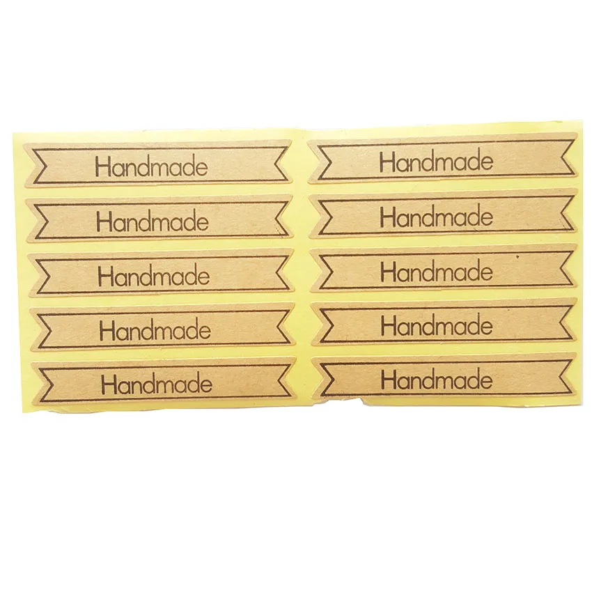 100 шт./лот наклейка-полоса Ручная работа крафт-наклейка Подарочные наклейки для