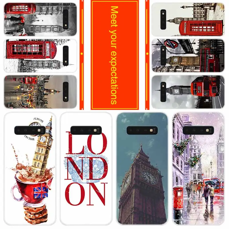 Мягкий чехол для Samsung Galaxy S21 S20 S11 S10 S9 S8 Plus S7 Edge S10e Ultra London big ben Bus | Мобильные телефоны