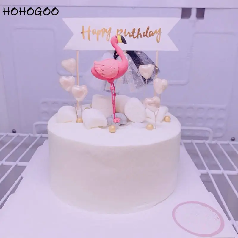 HOHOGOO 3 шт./компл. письмо с днем рождения торт Топпер бумага Baby Shower для именинного