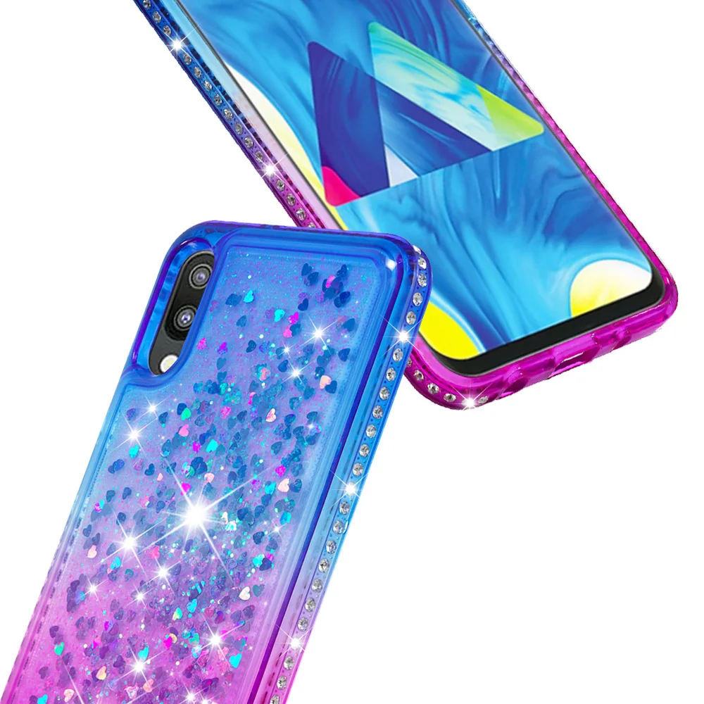 Чехол для Samsung Galaxy A10 с алмазным градиентом блестящий чехол A 10 роскошный жидкий