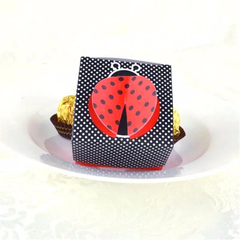 50 шт./лот подарочные коробки с героями мультфильмов божья коровка для детей