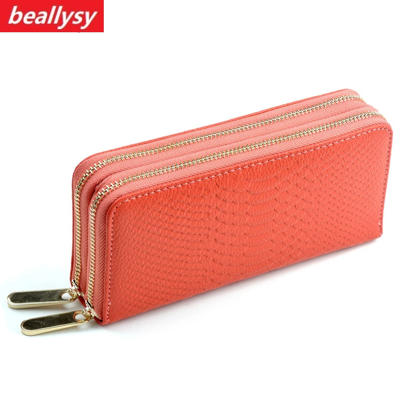 Женский кошелек из натуральной кожи аллигатора женский длинный клатч Дамский