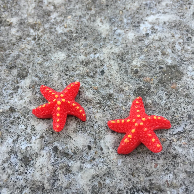 3 Pcs/Set starfish decoration Mediterranean style resin Garden Ornament Miniature DIY miniature garden decorations | Дом и сад