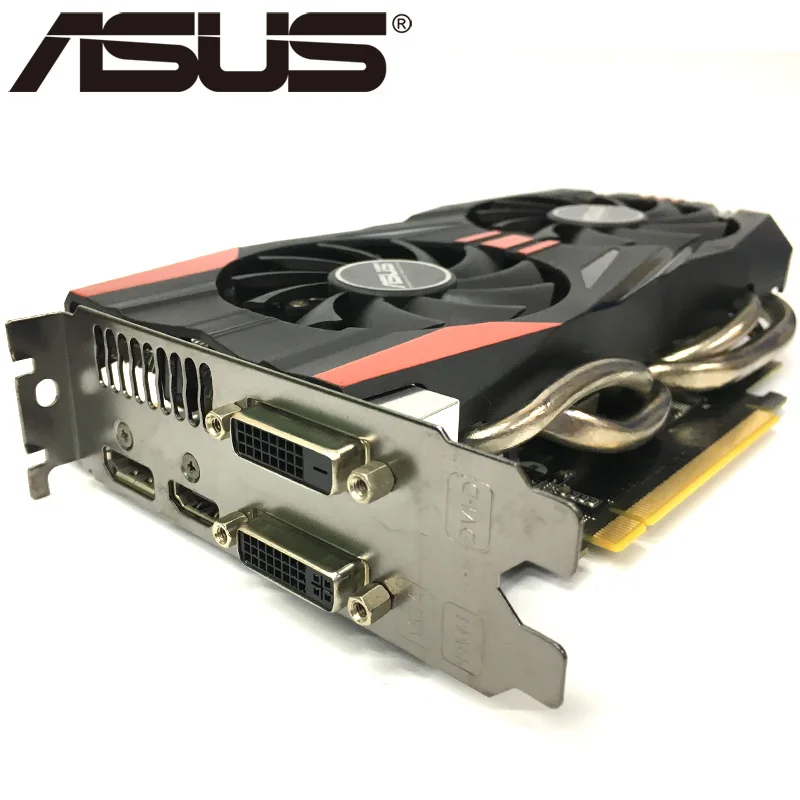 Видеокарта ASUS GTX 760 2 Гб 256 бит GDDR5 видеокарты для nVIDIA VGA карты Geforce GTX760 б/у мощнее чем