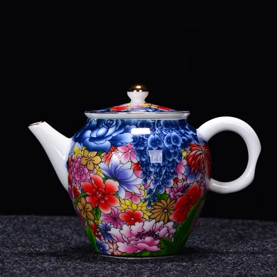 Jingdezhen ручная роспись настоящий золотой керамический чайник кунг фу набор