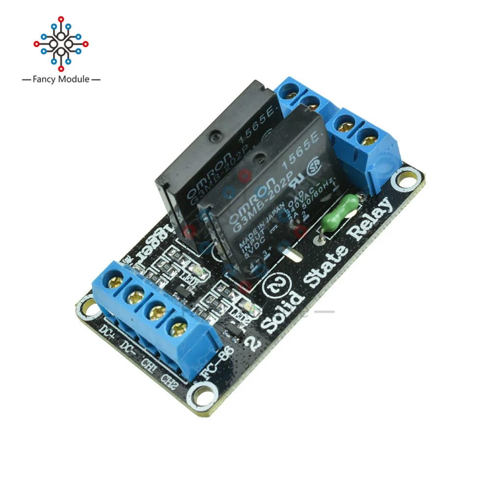 Постоянный ток, 5В, 1/2/4 канала твердотельные реле модуль для Arduino высокого уровня предохранитель для Arduino SSR G3MB-202P