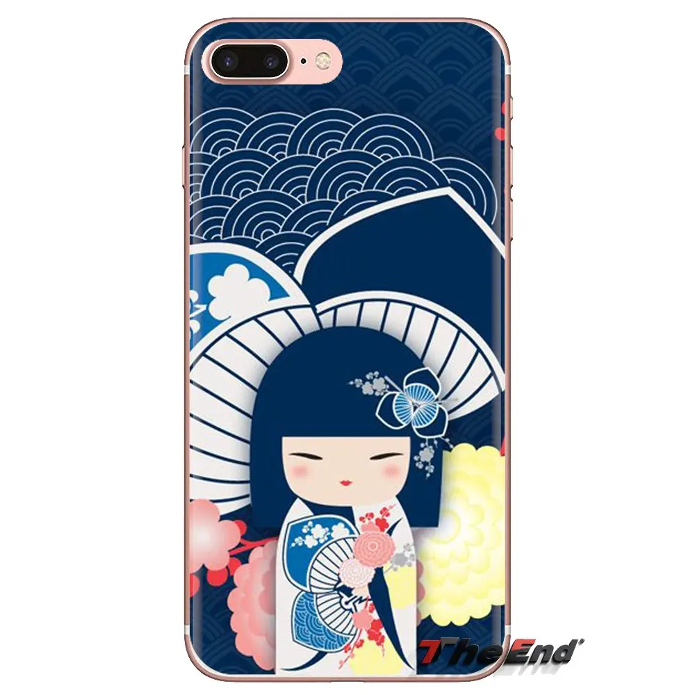 Мягкие прозрачные чехлы для Huawei Mate Honor 4C 5C 5X 6X 7 7A 7C 8 9 10 8C 8X 20 Lite Pro kawaii Japanese Kokeshi Doll |