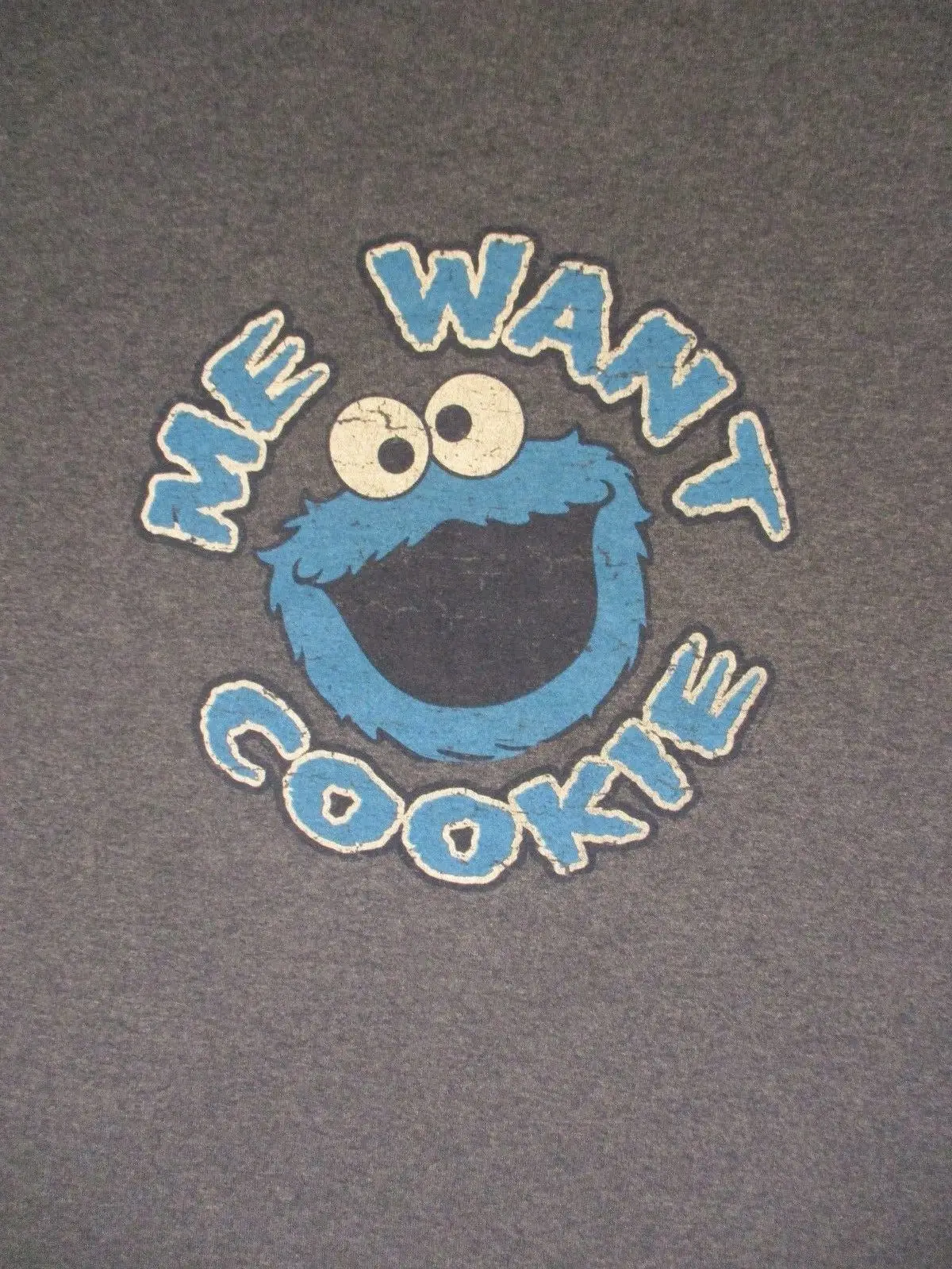 S синий Улица Сезам COOKIE MONSTER ME WANT футболка по костюмным концепциям мультфильм