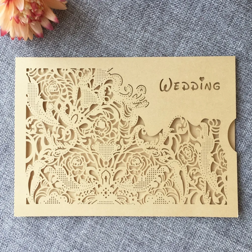 

40pcs/lot Romantic Wedding Rose Pearl Card For Wedding Engagement Invitation Birthday Party Greeting Valentine Day Graduation