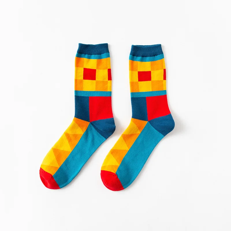Веселые носки для мужчин Harajuku Хип Хоп дышащие смешные мужские носки Calcetines Hombre чесаные хлопковые носки с рисунком для мужчин