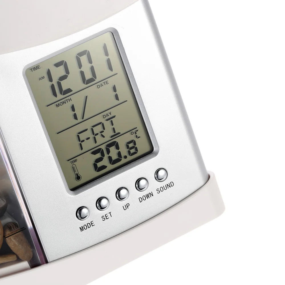 Мини аквариум настольный электронный со светодиодной подсветкой и календарем|mini