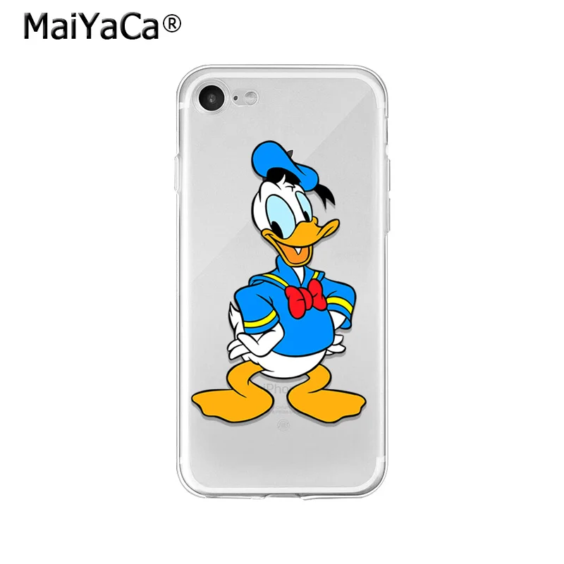 MaiYaCa Дональд Дак ТПУ Мягкие аксессуары для телефона чехол iPhone 5 5Sx 6 7 7plus 8 8Plus X XS MAX