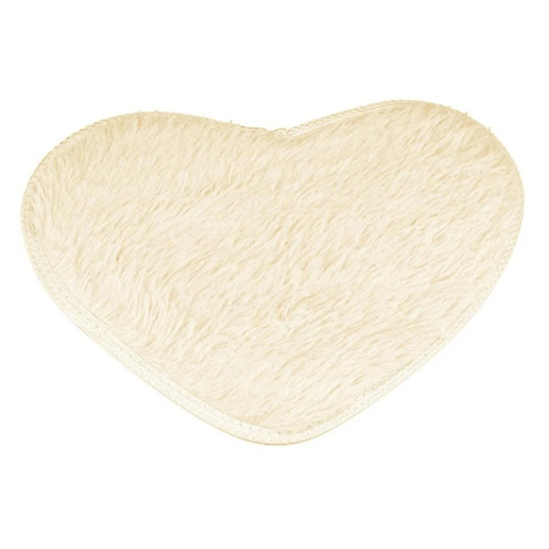 Beige 1 шт. 40 см* 28 см коврики Нескользящие в форме сердца ванна детская комната Кухня Декор для ванной, дома - Цвет: Beige