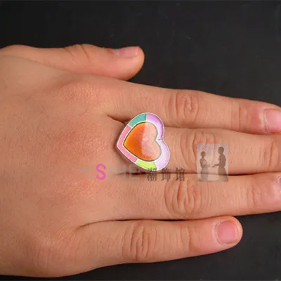 Кольцо с изменением цвета регулируемым размером и температурой настроения
