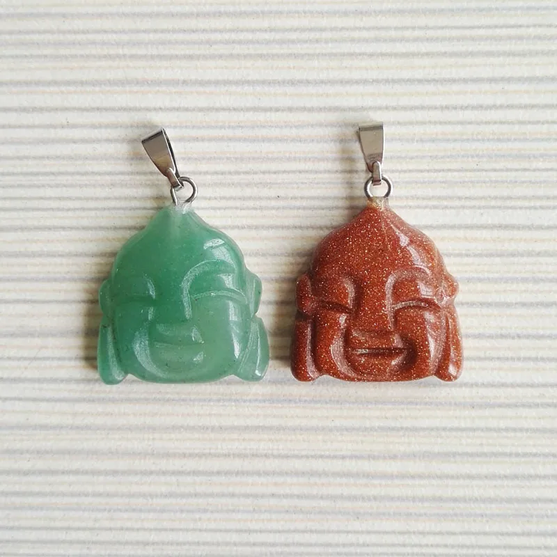 Оптовая продажа 2016 модные подвески из натурального резного камня в форме головы