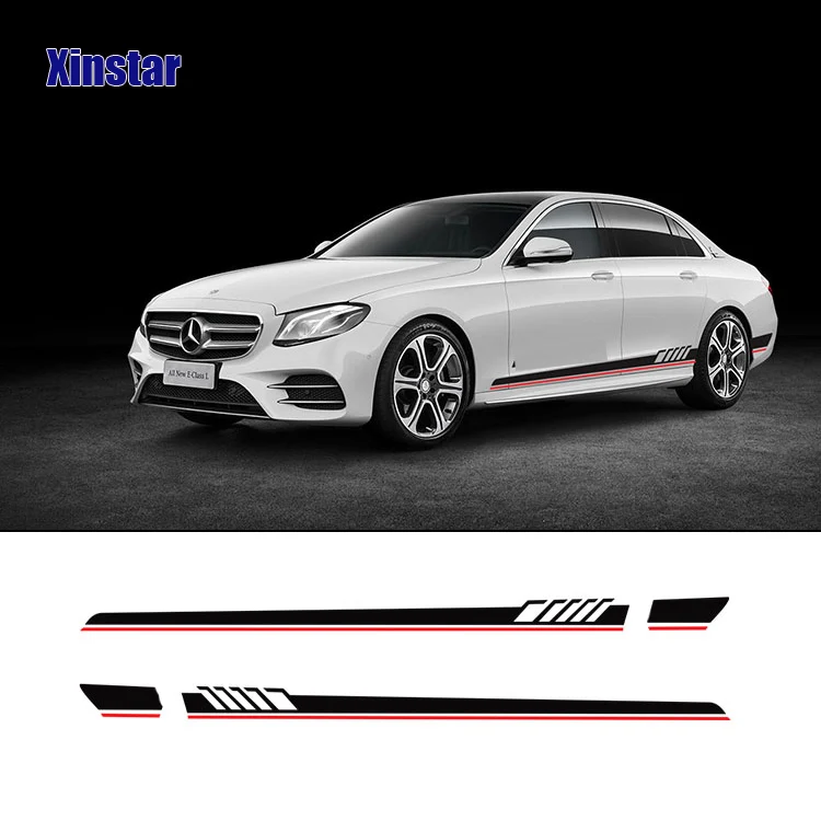 

2pcs car side sticker For Mercedes benz AMG C CLA E Glass C200l C180 A45