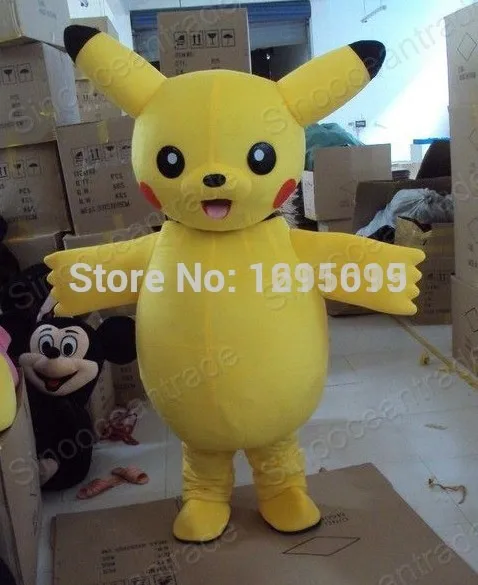 Костюм покемона Пикачу костюм талисмана с героями мультфильмов нарядное платье