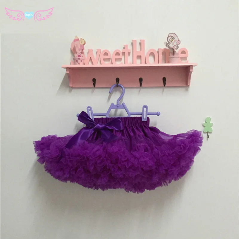 Purple1 Fashion Fluffy Chiffon Teenage Girl Adualt Women Pettiskirts tutu Baby Girls Skirts Princess skirt dance wear Party clothes - Цвет: Purple1