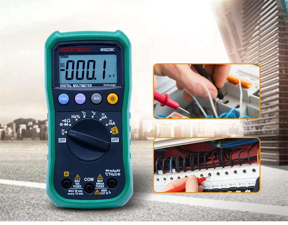 Цифровой Мультиметр MASTECH MS8239C AC DC Напряжение ток постоянной ёмкости
