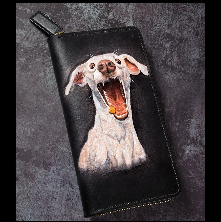 Женские кошельки для женщин и мужчин длинный клатч растительного дубления