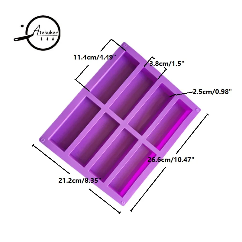 1 шт. Прямоугольная форма силиконовая для мыла создание кубика льда Форма выпечки