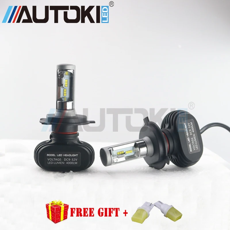 Autoki S1 50W CSP чип Автомобильный светодиодный головной свет H4 H7 H11 H13 9005 9006 8000LM 6500K