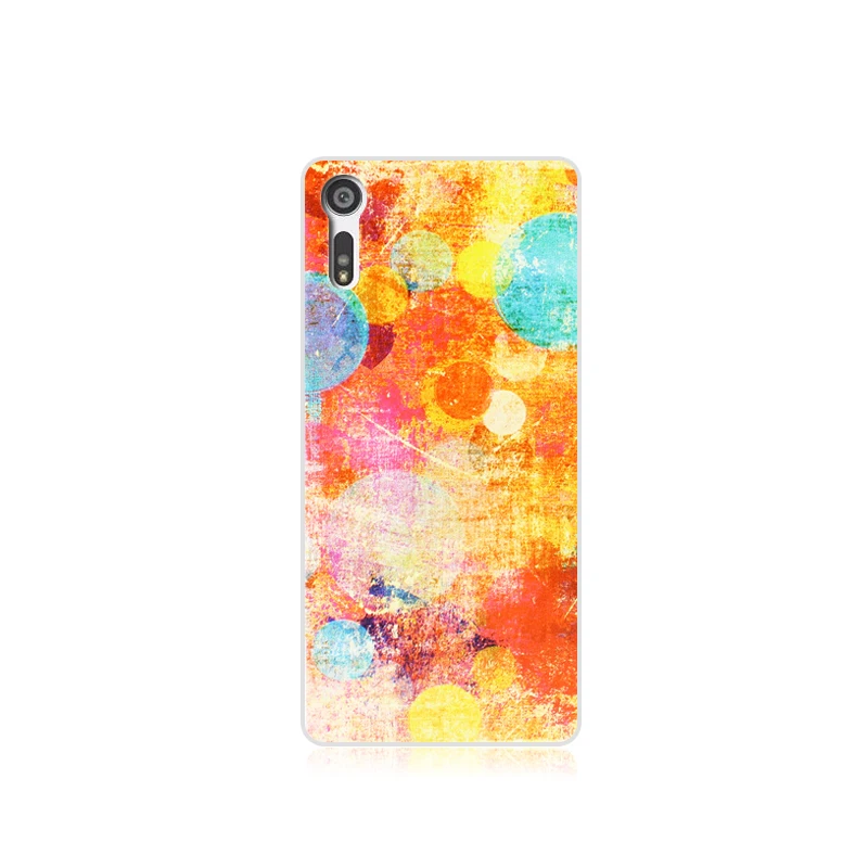 For Sony Xperia XZ Case 3D Stereo Relief Painting Silicon Soft TPU Back Cover 5.2'' F8332 Phone Protector shell |