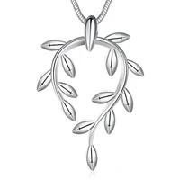 latest fashion leaf pendant necklace authentic 925 sterling silver high class fine jewelry for woman gift