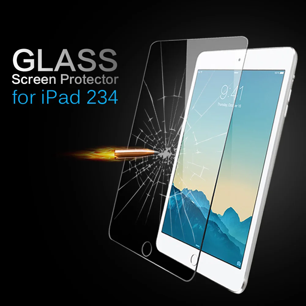 Защитная пленка из закаленного стекла для планшетов Apple iPad 2 3 4 / iPad2 iPad3 iPad4 A1460 A1458