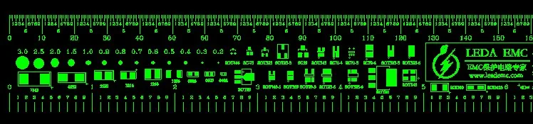 30 см Многофункциональный PCB линейка EDA измерительный инструмент черный