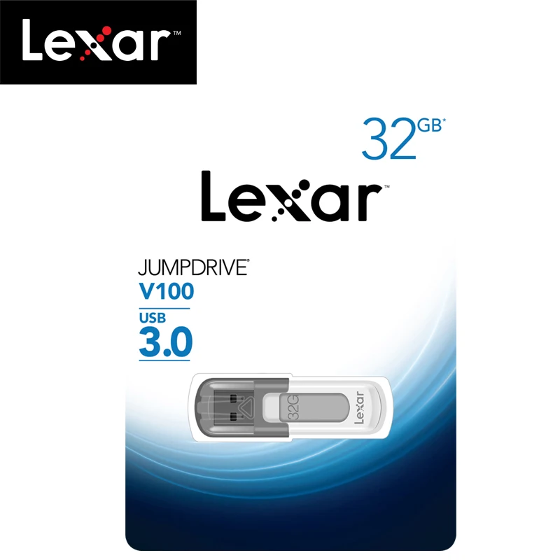 100% Оригинальный Lexar JumpDrive V100 флеш-накопитель USB 3 0 32GB Pen Drive 64GB chiavetta usb 128GB Memory stick |
