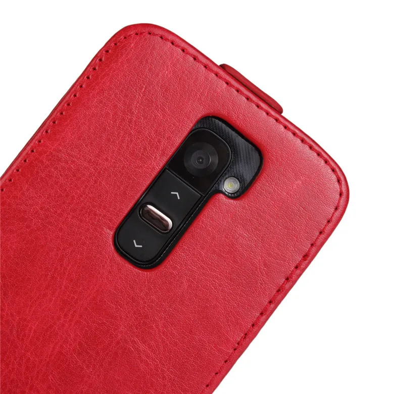 Кожаный чехол книжка высшего качества В Стиле Ретро crazy horse Вертикальный для LG G2