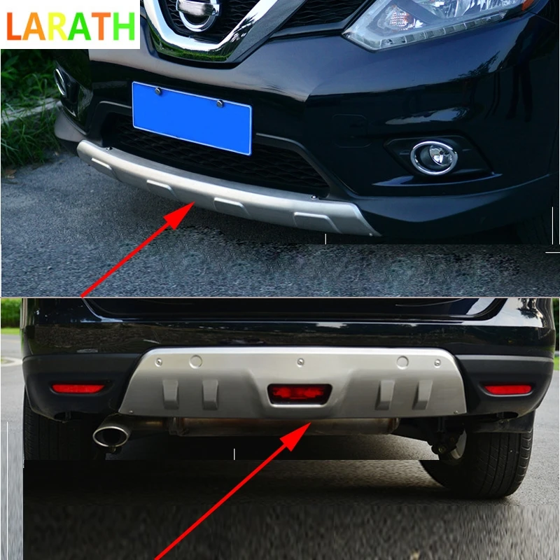 2 шт./компл. для Nissan X Trail T32 2014 2015 2016 Нержавеющая сталь передний и задний бамперы