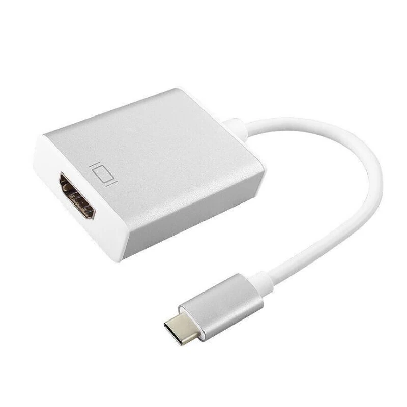 Тип C на HDMI с поддержкой 4K 1080P видео AV конвертер кабель адаптер из алюминиевого