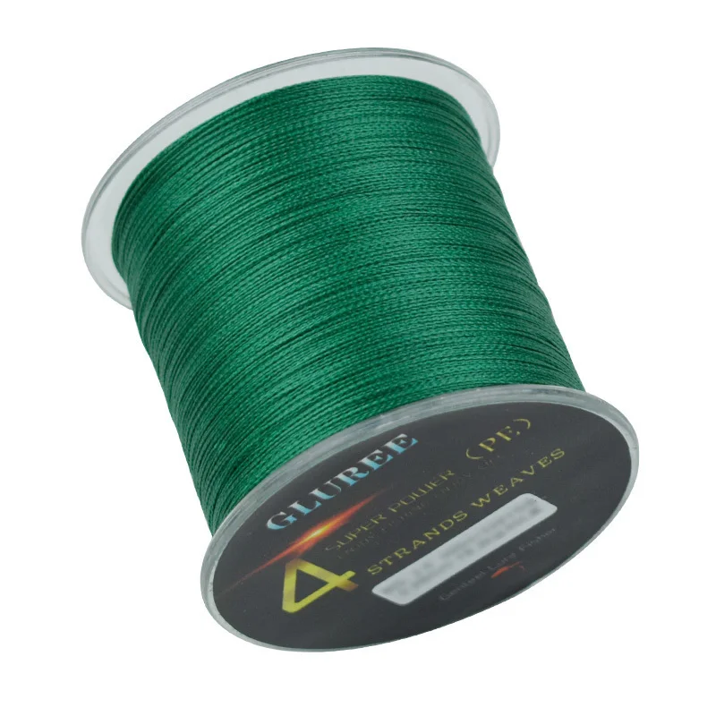 Dark Green GLUREE 500m547 ярдов 4 стойки PE леска плетеная леска PE многофиламентная леска супер сильная высокое качество 15LB-50LB - Цвет: Dark Green