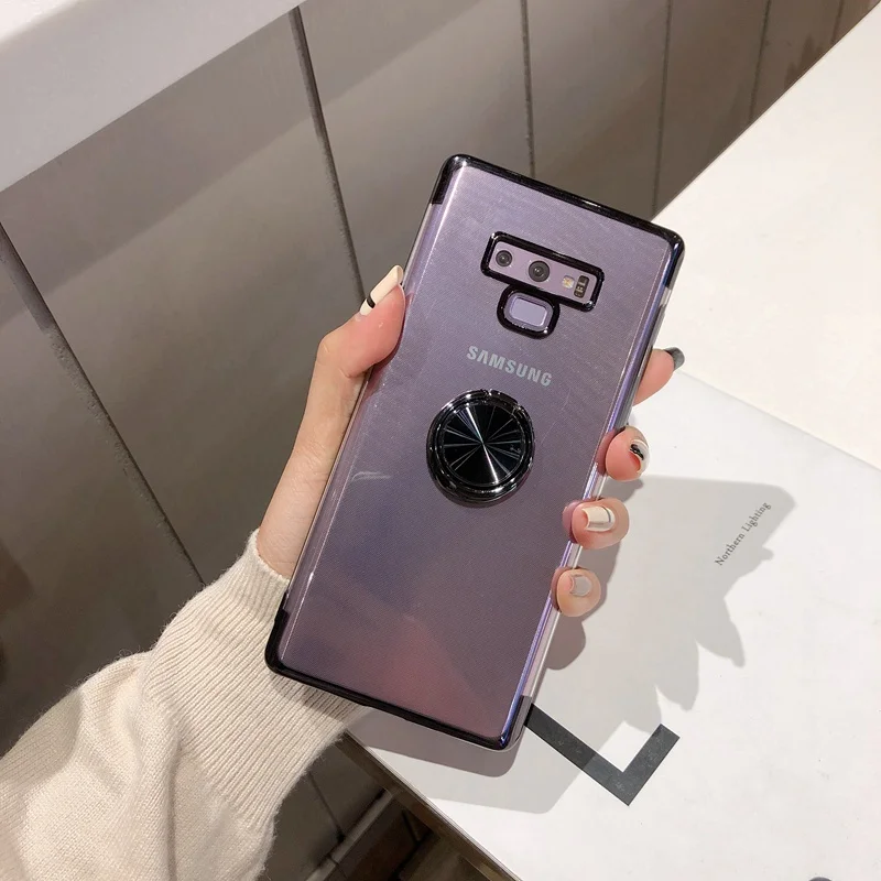 Чехол с металлическим кольцом для Samsung A20 A50 A70 A40 M10 M20 M30 Магнитный чехол-держатель