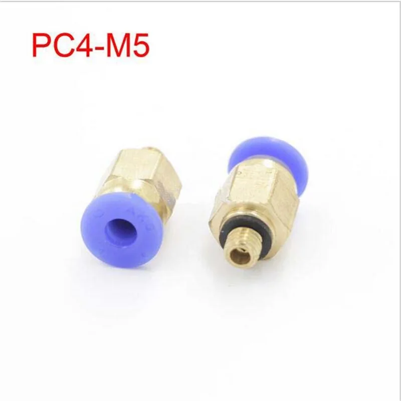 

Пластиковый фитинг для пневматической трубки, прямой соединитель PC4-M5, 10 шт.