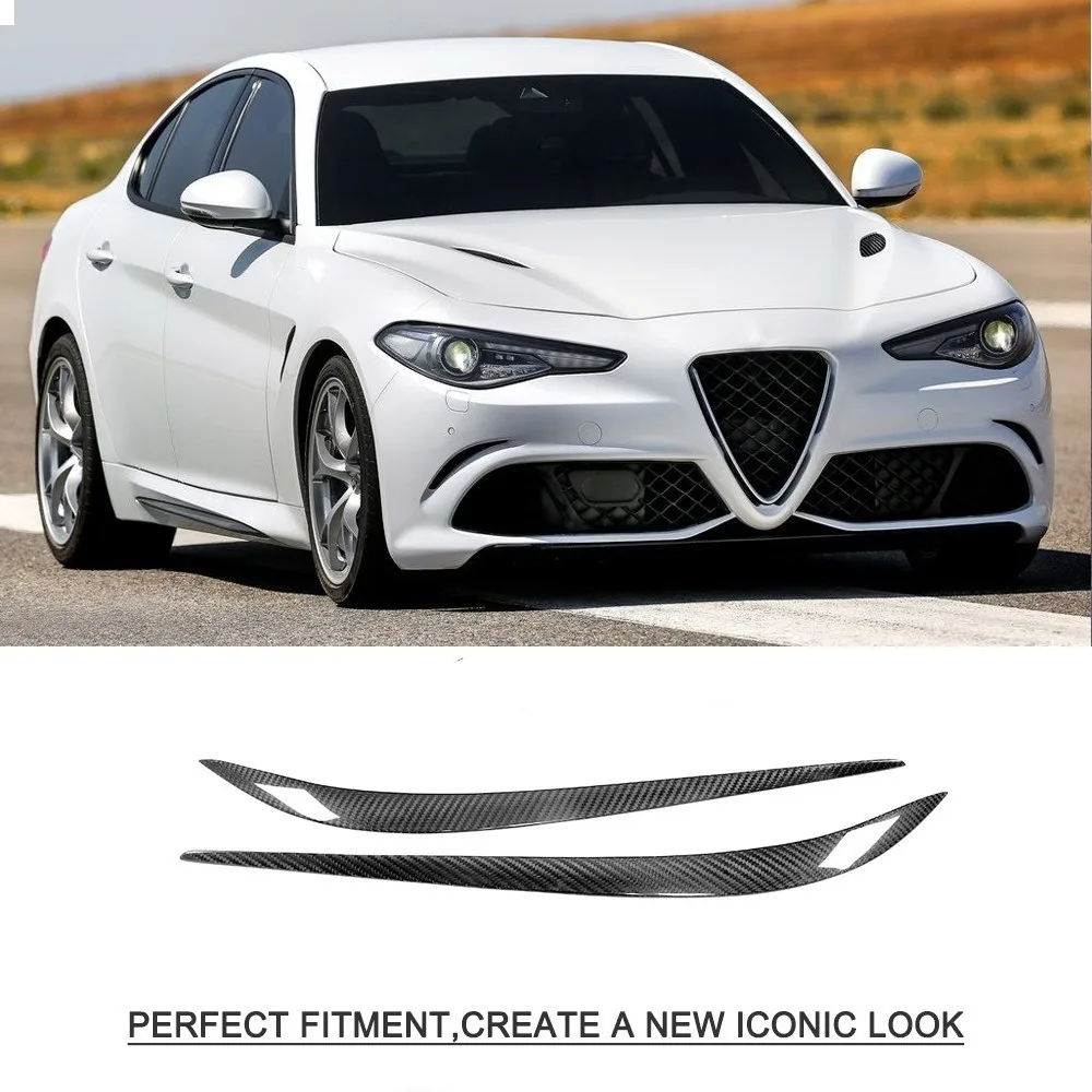 Передняя фара для бровей из углеродного волокна веки Alfa Romeo Giulia Quadrifoglio Base Verde TI Sedan