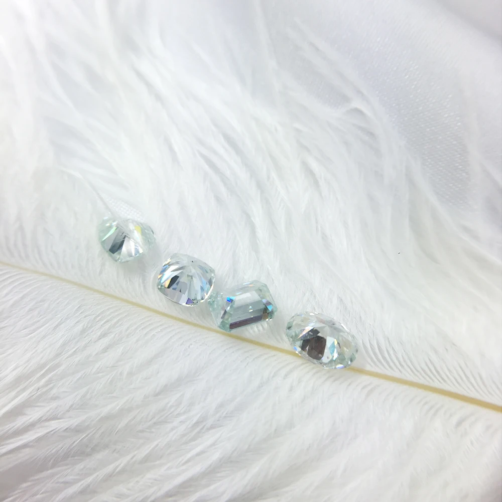 AEAW новейший 0.5ct тест на моиссанит немного Синий Белый Круглый Груша овальная