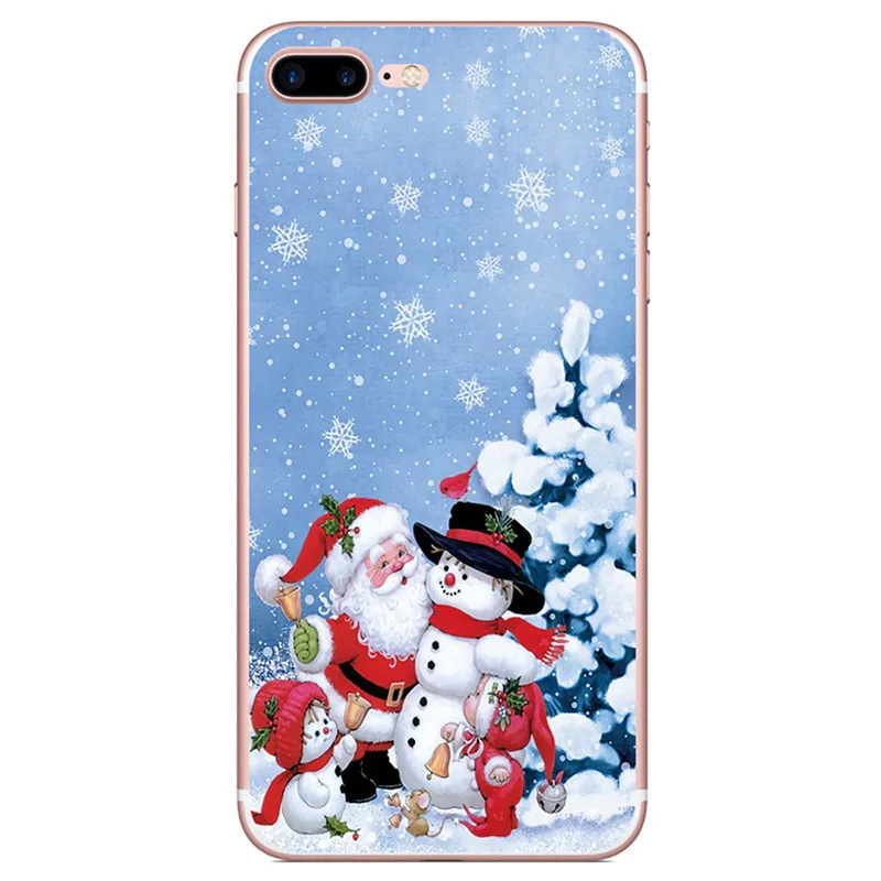 Новый год 2020 Счастливого Рождества олень лося Снеговик Санта Клаус Телефон чехол