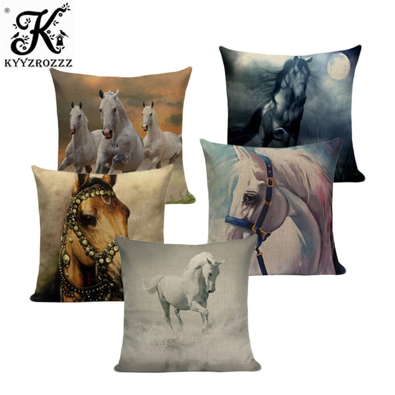 Декоративная наволочка для подушки в тропическом стиле льняная хлопковая